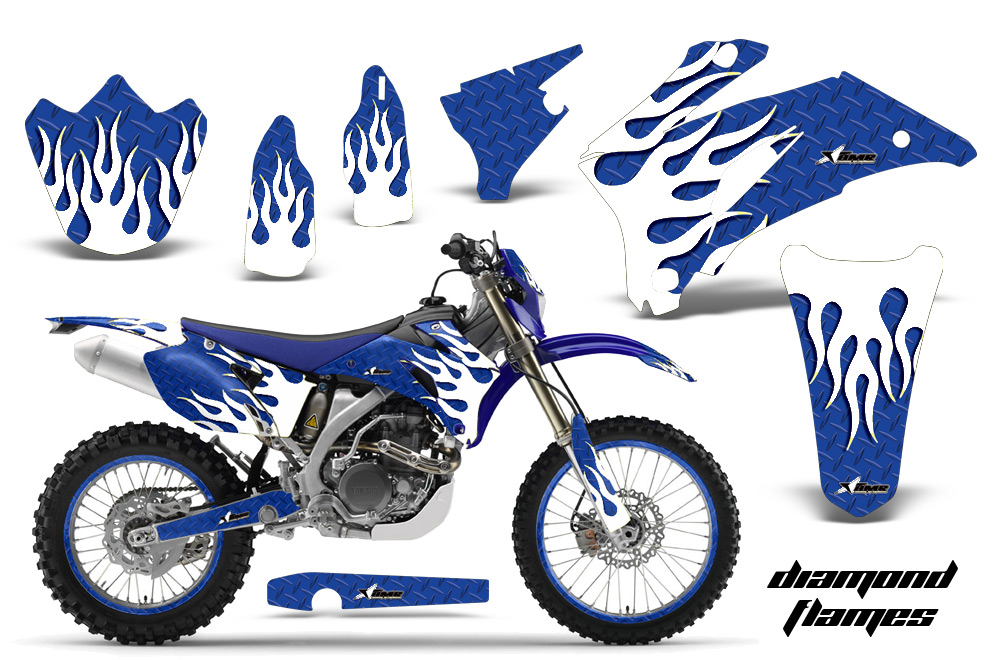 Yamaha WR250F WR450F 07-11 Graphics Kit DF WBL NPs